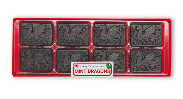 Welsh Dragons in Mint Dark Chocolate