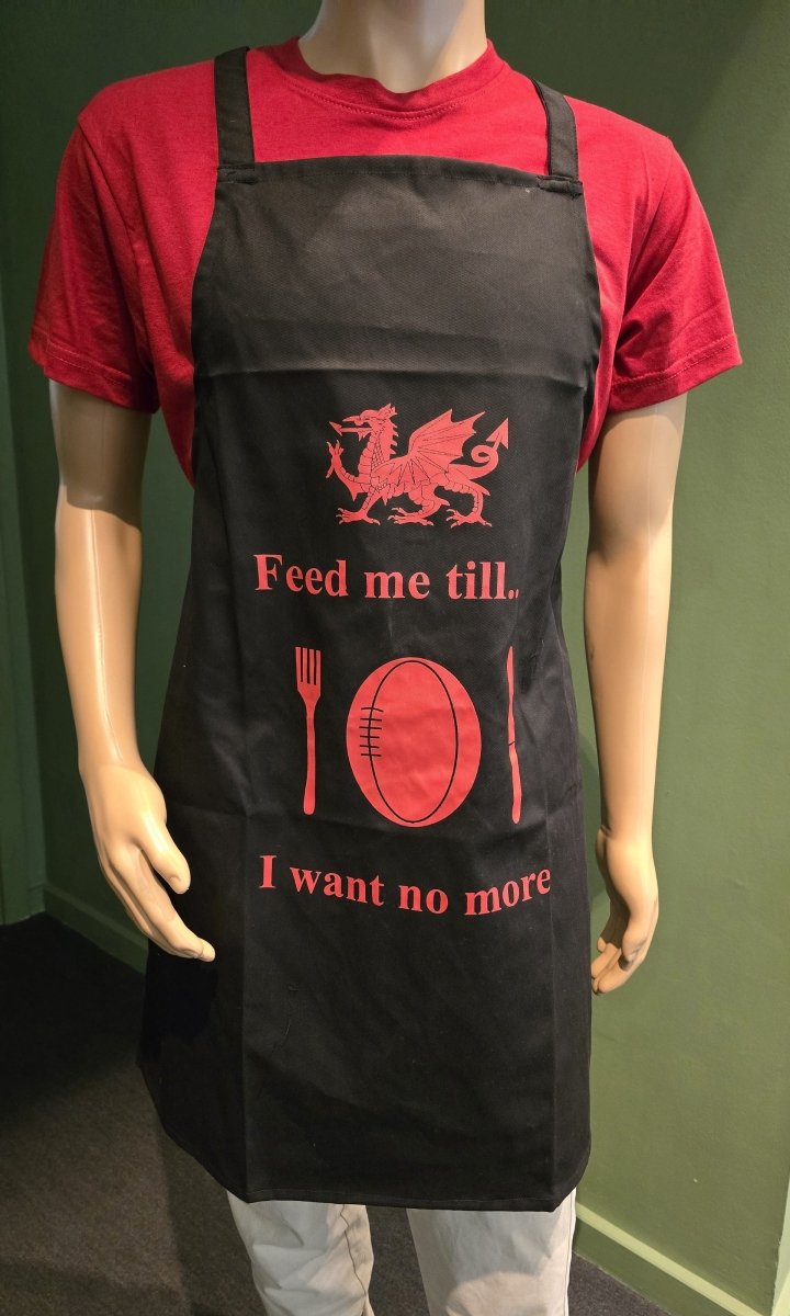 Black apron - Feed me till - A Welsh Secret - A Welsh Secret - Aprons - 