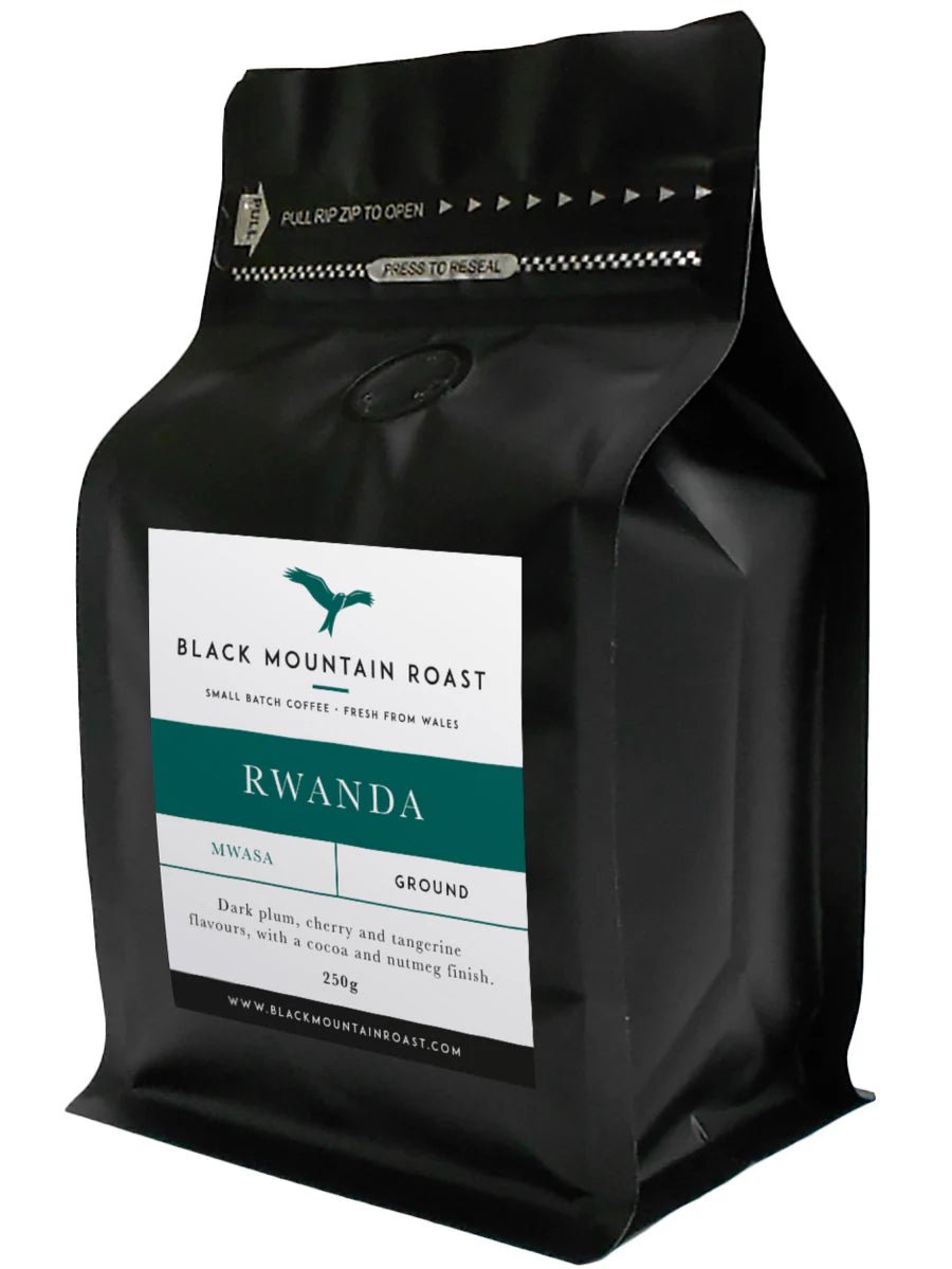 Black Mountain Rwanda Coffee – Ground Coffee - Secrets of Wales - A Welsh Secret - Black Mountain Roast - 