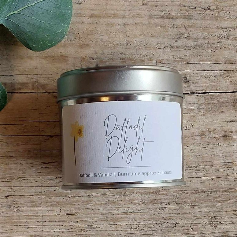 Daffodil Delight Soy Wax Tin Candle - Secrets of Wales - A Welsh Secret - Candles - 