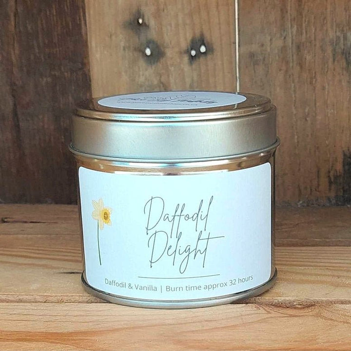 Daffodil Delight Soy Wax Tin Candle - Secrets of Wales - A Welsh Secret - Candles - 