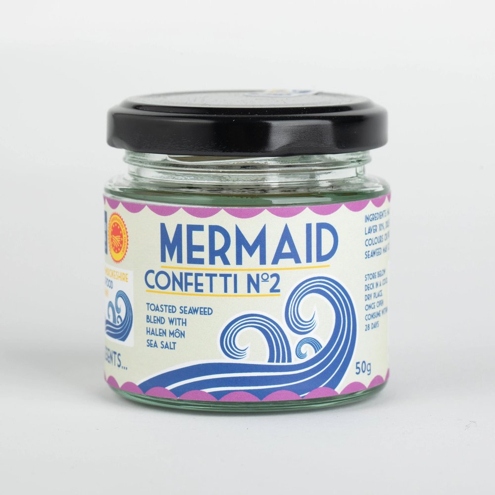 Dried Laver Seaweed & Sea Salt Blend - Mermaid Confetti - Secrets of Wales - A Welsh Secret - Pembrokeshire Beach Food. - 