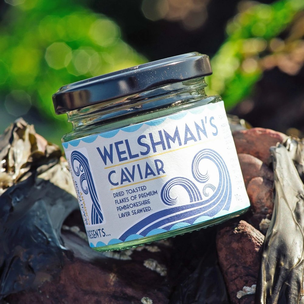 Dried Laver Seaweed - Welshman's Caviar - Secrets of Wales - A Welsh Secret - Pembrokeshire Beach Food. - 