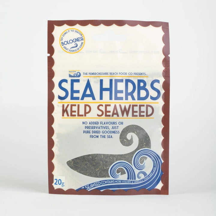 Dried Sugar Kelp Seaweed Pouch - Sea Herbs - Secrets of Wales - Secrets of Wales - Pembrokeshire Beach Food. - 