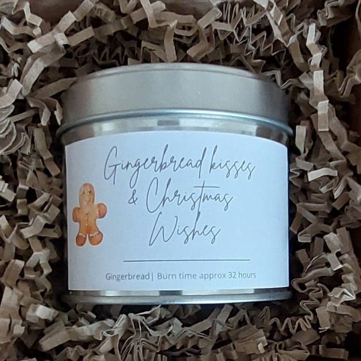 Gingerbread Kisses & Christmas Wishes Tin Candle - Secrets of Wales - A Welsh Secret - Candles - 