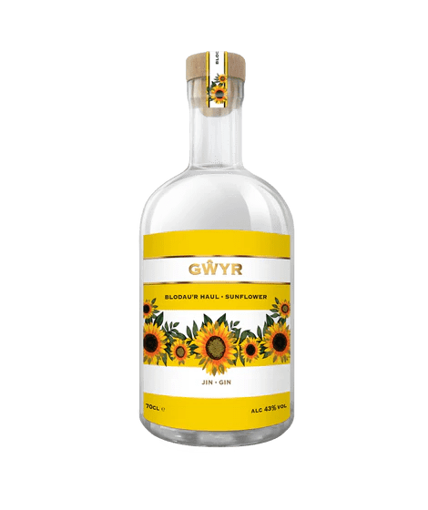 Gwyr Sunflower Gin 70cl - A Welsh Secret - A Welsh Secret - Gwyr Gin - 