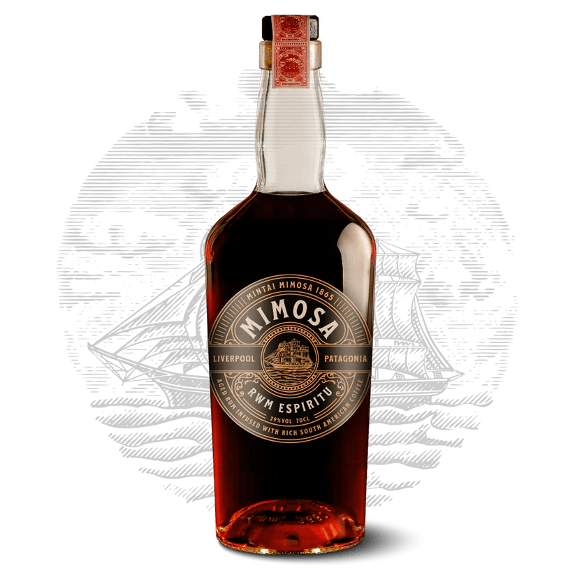 Mimosa Rwm Espiritu Coffee - Infused Rum Liqueur – 70cl Bottle - Secrets of Wales - A Welsh Secret - Mimosa Rwm - 