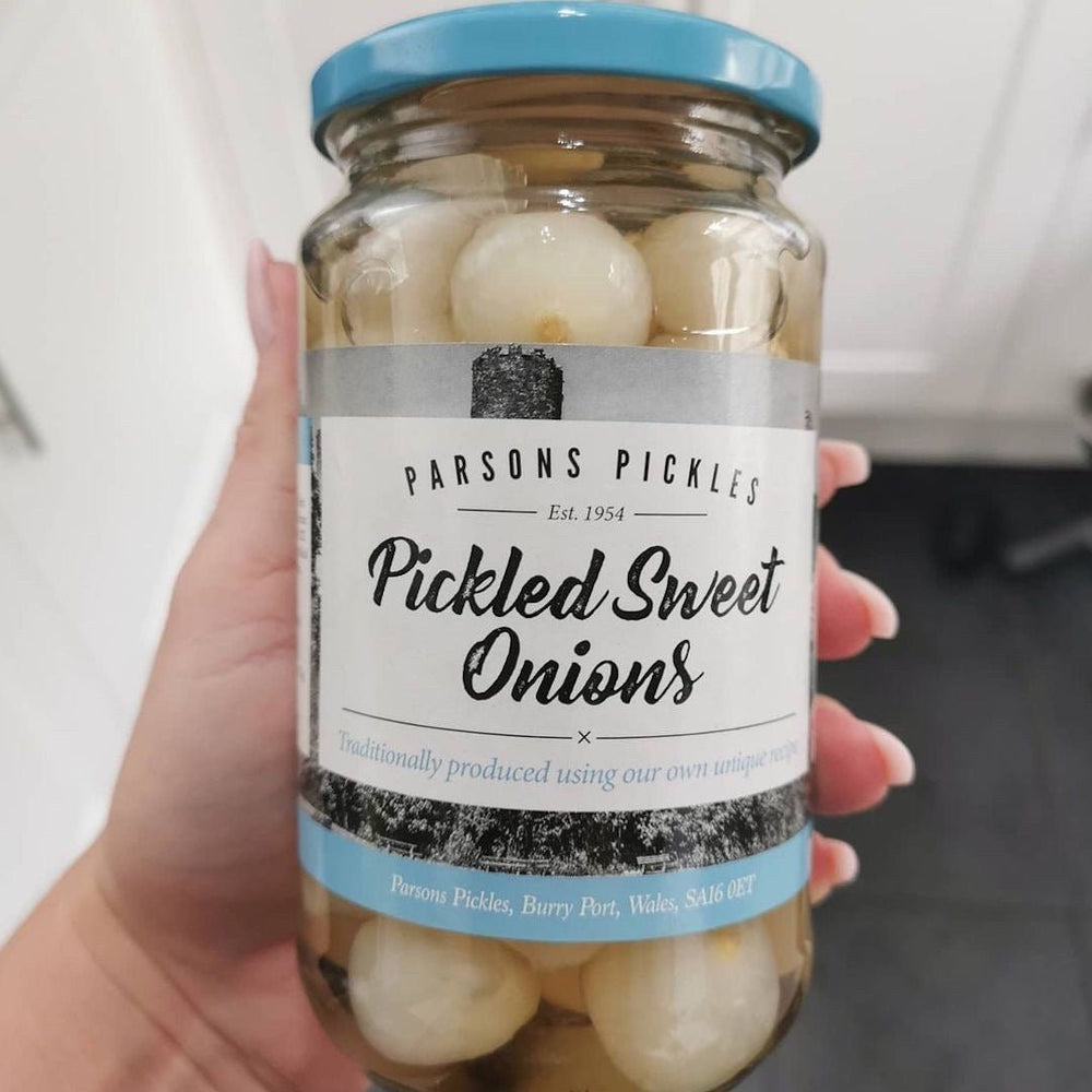 Parsons Pickles Selection – Large Pickled Onions & Sweet Silverskin - Secrets of Wales - Secrets of Wales - Parsons - Sweet Silverskin - 