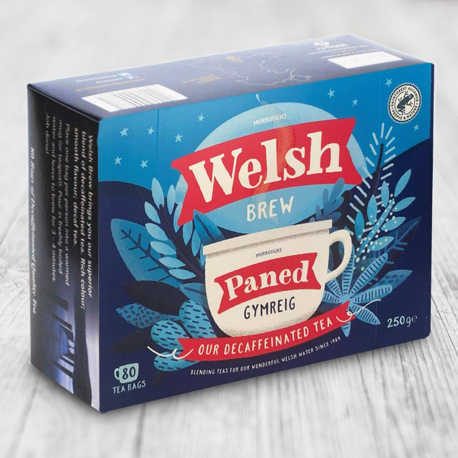 Welsh Brew Decaf Tea – 80 Bags - Secrets of Wales - A Welsh Secret - Welsh Brew - 