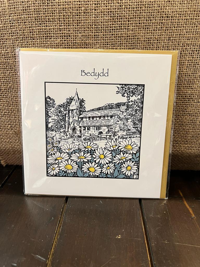 Bedydd - church & daisies - A Welsh Secret - Alffabet - Christening/ New Baby - -