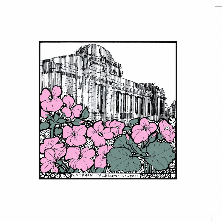 Cardiff Museum - Pink - A Welsh Secret - Alffabet - Post Cards - -