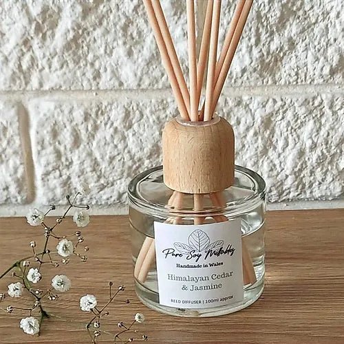 Himalayan Cedar & Jasmine Reed Diffuser - A Welsh Secret - Pure Soy Meltables - Diffusers - -