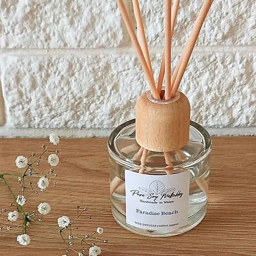 Paradise Beach Reed Diffuser - A Welsh Secret - Pure Soy Meltables - Diffusers - -