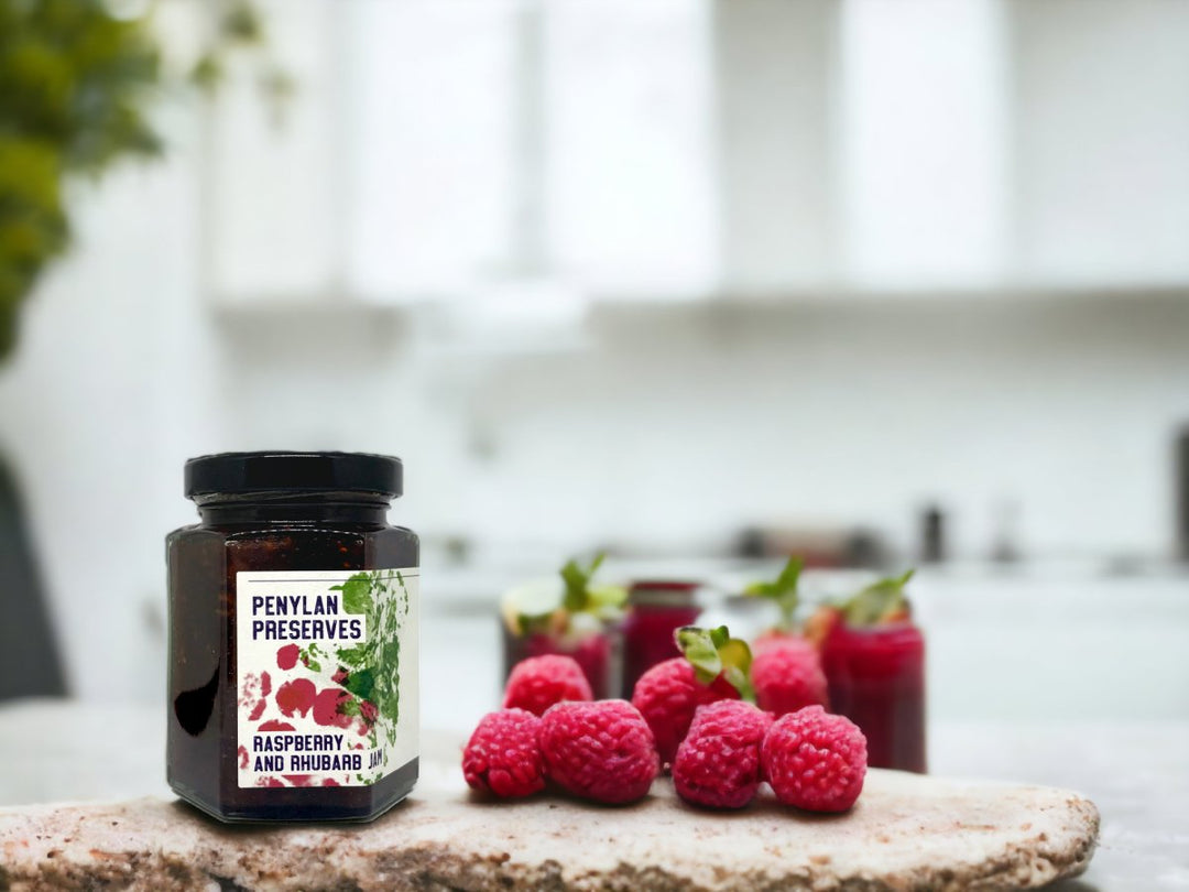 Penylan Preserves - Raspberry & Rhubarb Jam Medium - A Welsh Secret - Penylan Preserves - Preserve - -